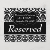 Bruiloft Gereserveerd - Zwart-wit Tafelnummer (Voorkant)