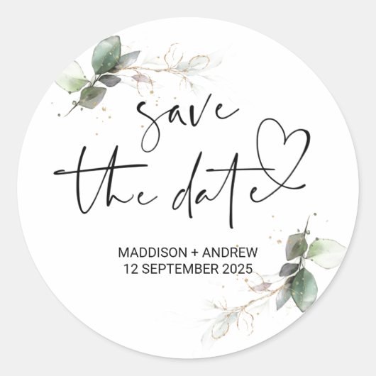 Bruiloft Geschenk Bedankt Van Bruid Bruidegom Gesc Ronde Sticker (Voorkant)