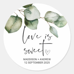 Bruiloft Geschenk Bedankt Van Bruid Bruidegom Gesc Ronde Sticker