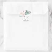 Bruiloft Geschenk Bedankt Van Bruid Bruidegom Gesc Ronde Sticker (Tas)