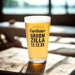 Bruiloft Geschenk Bruidegom Funny Groomzilla Glas