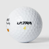 Bruiloft Geschenk Herenfeest Bier Proost Golfballen (Logo)