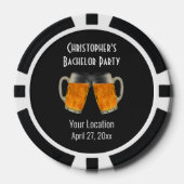 Bruiloft Geschenk Modern Huwelijk Favor Bier Proos Poker Chips (Voorkant)