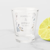 Bruiloft Geschenk Shotglas met Herfstbladeren Shot Glas (Achterkant)