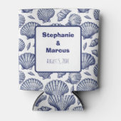 Bruiloft Geschenk Strand Schelp Blikkoeler Blikjeskoeler (Voorkant)