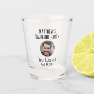 Bruiloft Geschenk Verlovingsfeest Bruidegom Foto Shot Glas