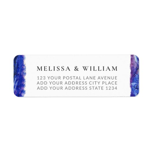 Bruiloft geschilderd retouradres etiket (Voorkant)