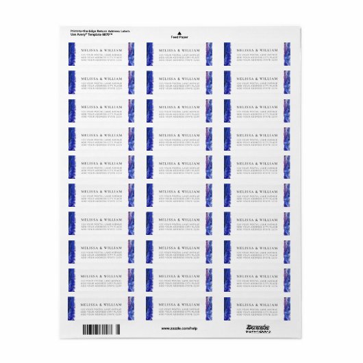 Bruiloft geschilderd retouradres etiket (Full Sheet)