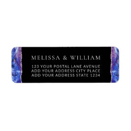 Bruiloft geschilderd zwart retouradres etiket