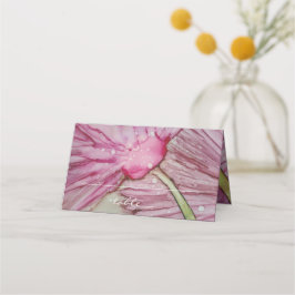 Bruiloft Gevouwen Tent Kaart Turquoise Lavenders Plaatskaartje