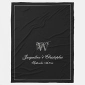 Bruiloft Gift Pas getrouwd Paar Keepsake Monogram Fleece Deken (Voorkant)