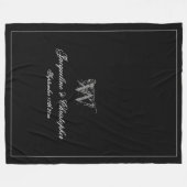 Bruiloft Gift Pas getrouwd Paar Keepsake Monogram Fleece Deken (Voorkant (Horizontaal))
