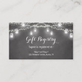 Bruiloft Gift Registry Black Mason Jar Informatiekaartje (Voorkant)