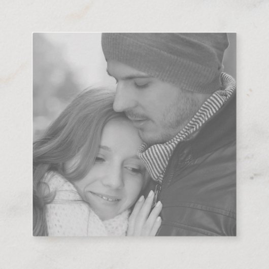 Bruiloft Gift Registry QR Code Zwart & Wit Foto Informatiekaartje (Achterkant)