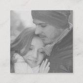 Bruiloft Gift Registry Zwart-wit Foto QR Informatiekaartje (Achterkant)