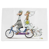 bruiloft giraffes large cadeautasje (Voorkant)