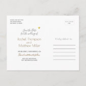 Bruiloft Glitter + initialen Sla de datum op Aankondigingskaart (Achterkant)