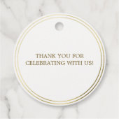 Bruiloft Gold CHEERS TO LOVE Bedankjes Labels (Achterkant)