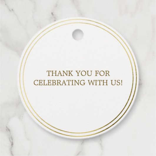 Bruiloft Gold CHEERS TO LOVE Bedankjes Labels (Achterkant)