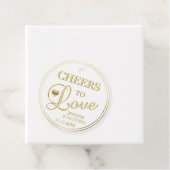 Bruiloft Gold CHEERS TO LOVE Bedankjes Labels (In situ)