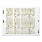 Bruiloft Gold Cream Pearl Floral Rozen Etiket (Full Sheet)