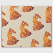 Bruiloft, Golden Couple Wrapping Papier, Valentijn Cadeaupapier (Vlak)