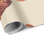 Bruiloft, Golden Couple Wrapping Papier, Valentijn Cadeaupapier (Rol Hoek)