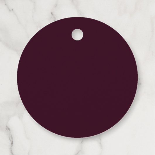 Bruiloft Goud Stof Bourgogne Bloemen Bedankjes Labels (Achterkant)