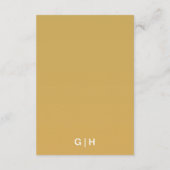 Bruiloft Goud Wit Golvende Lijnen Elegant Minimali Informatiekaartje (Achterkant)