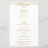 Bruiloft Goud Wit Golvende Lijnen Minimalistisch M (Voorkant)