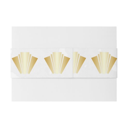 Bruiloft Gouden Art Deco Design Uitnodigingen Wikkel (Achterkant Voorbeeld)