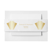 Bruiloft Gouden Art Deco Design Uitnodigingen Wikkel (Voorkant Voorbeeld)