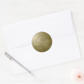 Bruiloft Gouden Bloemen Monogram - Sticker 1 (Envelop)