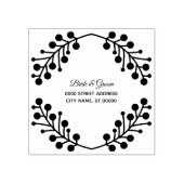 Bruiloft Gouden Bloemen Rustiek Rubberstempel (Afrduk)