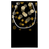 Bruiloft Gouden Faux Glitter Stippen Aangepast Klein Cadeauzakje (Achterkant)