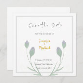 Bruiloft Gouden Kleur Kalligrafie Script Save the  (Voorkant / Achterkant)