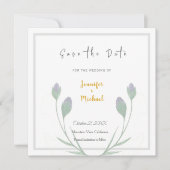 Bruiloft Gouden Kleur Kalligrafie Script Save the  (Voorkant)