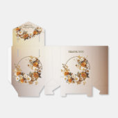 Bruiloft Gouden Sinaasappel Wit Bloemen Rustiek Bedankdoosjes (Uitgevouwen)