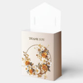 Bruiloft Gouden Sinaasappel Wit Bloemen Rustiek Bedankdoosjes (Geopend)