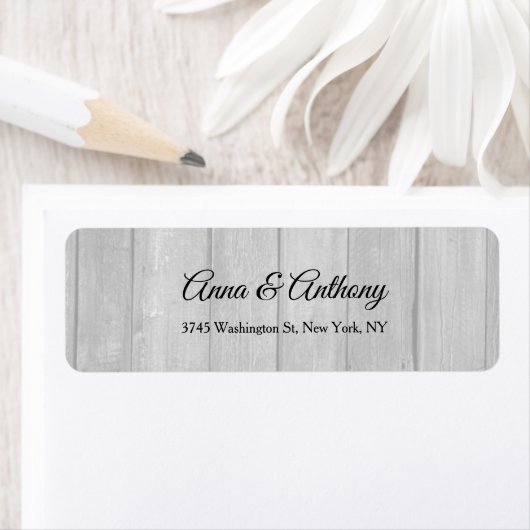 Bruiloft Grijs Professioneel Creatief Elegant Plai Etiket (Insitu)