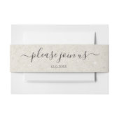 Bruiloft Grijs Tan Please Join Us gepersonaliseerd Uitnodigingen Wikkel (Voorkant Voorbeeld)