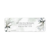 Bruiloft | Grijze groene Waterverf Etiket (Voorkant)