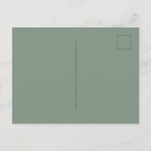 Bruiloft groen ginkgo laat eenvoudig script uitnodiging briefkaart (Achterkant)