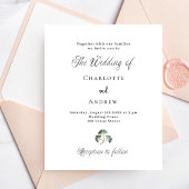 Bruiloft groen ginkgo verlaat budget uitnodiging