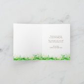 Bruiloft groen krans kunst dank u kaart (Binnen)