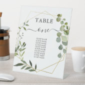 Bruiloft groen zittafel reclamebord met voetstuk (Insitu)