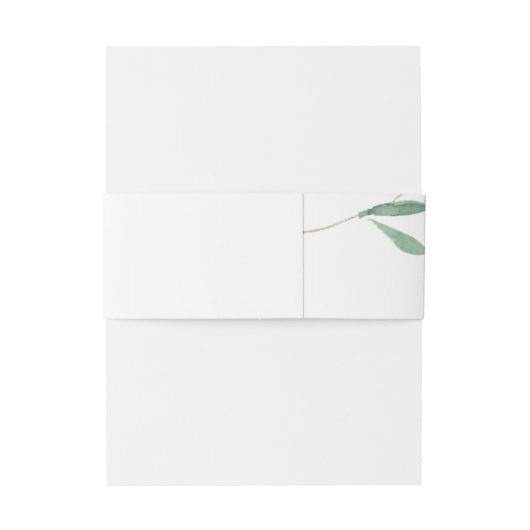 Bruiloft groene bladeren uitnodigingen wikkel (Achterkant Voorbeeld)