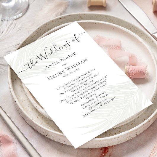 Bruiloft Groene Botanische Programma Palmbladeren