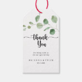 Bruiloft Groene Delight Eucalyptus Dank u Cadeaulabel (Voorkant)
