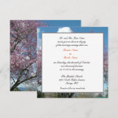 bruiloft, Groom's ouders nodigde de kersenboom uit Kaart (Voorkant / Achterkant)